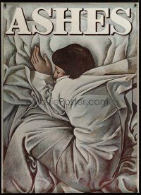 3z152 ASHES special 42x58 '80s art of woman curled up in bed!