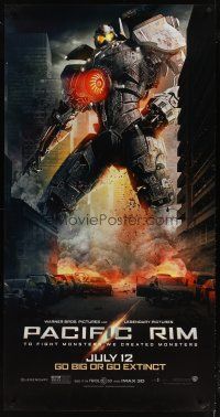 3z191 PACIFIC RIM DS vinyl phone booth poster '13 Guillermo del Toro directed sci-fi, cool image!