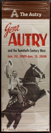 3z366 GENE AUTRY & THE TWENTIETH-CENTURY WEST 2-sided vinyl banner '07 cool image with Champion!