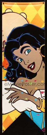 3z369 HUNCHBACK OF NOTRE DAME set of 2 2-sided vinyl banners '96 Disney cartoon, cool images!
