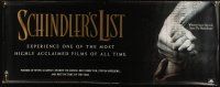 3z381 SCHINDLER'S LIST video vinyl banner '93 Steven Spielberg, Liam Neeson, Ralph Fiennes