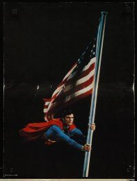 3z139 SUPERMAN II 4 color 15x20 stills '81 Christopher Reeve as superhero w/flag, villains!
