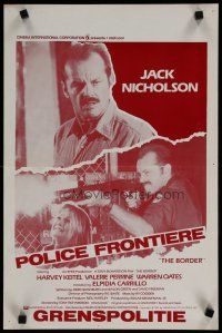 4a540 BORDER Belgian '82 Jack Nicholson as border patrol agent, Valerie Perrine!