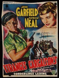 4a545 BREAKING POINT Belgian '50 John Garfield, Patricia Neal, from Ernest Hemingway's story!