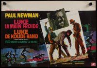 4a552 COOL HAND LUKE Belgian '67 Paul Newman prison escape classic, different art by Ray!