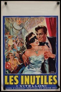 4a572 I VITELLONI Belgian '53 Fellini's The Young & The Passionate, wonderful art of party!