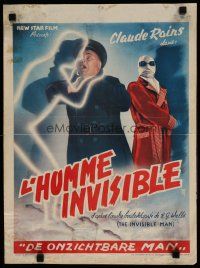 4a574 INVISIBLE MAN Belgian R50s James Whale directed, Claude Rains, H.G. Wells!