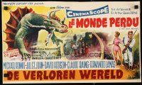 4a579 LOST WORLD Belgian '60 Michael Rennie battles dinosaurs in the Amazon Jungle!