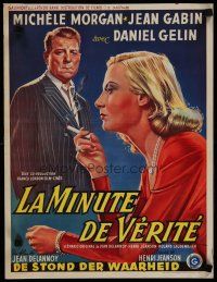 4a587 MOMENT OF TRUTH Belgian '52 Michele Morgan is unfaithful to husband Jean Gabin!