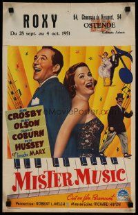 4a591 MR. MUSIC Belgian '50 Bing Crosby, Groucho Marx, Charles Coburn, Ruth Hussey, Robert Stack
