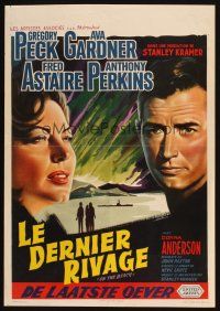 4a597 ON THE BEACH Belgian '59 Gregory Peck, Ava Gardner, Fred Astaire & Anthony Perkins!