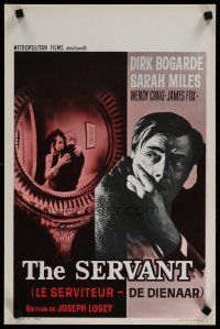 4a616 SERVANT Belgian '64 Dirk Bogarde, written by Harold Pinter, directed by Joseph Losey!