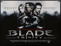 4a457 BLADE TRINITY British quad '04 Wesley Snipes, toughguy Ryan Reynolds, Jessica Biel!