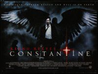 4a463 CONSTANTINE DS British quad '05 cool image of Keanu Reeves & huge wings!