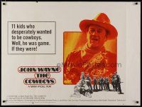 4a464 COWBOYS British quad '72 big John Wayne gave these young boys their chance to become men!