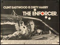 4a475 ENFORCER British quad '77 c/u of Clint Eastwood as Dirty Harry with gun through windshield!