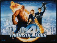 4a477 FANTASTIC FOUR teaser DS British quad '05 Jessica Alba, Michael Chiklis, Marvel super heroes!