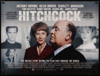 4a486 HITCHCOCK DS British quad '12 Anthony Hopkins, Helen Mirren, Scarlett Johansson!