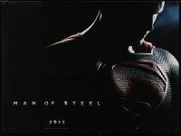 4a491 MAN OF STEEL teaser DS British quad '13 close-up of Henry Cavill in title role as Superman!