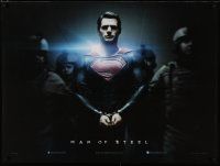 4a492 MAN OF STEEL teaser DS British quad '13 Henry Cavill in title role as Superman handcuffed!