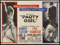 4a503 PARTY GIRL British quad '58 sexiest dancer Cyd Charisse turns on the heat, Robert Taylor!