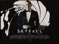 4a512 SKYFALL DS British quad '12 cool image of Daniel Craig as James Bond 007 in gun barrel!