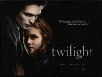 4a521 TWILIGHT teaser DS British quad '08 close up of Kristen Stewart & vampire Robert Pattinson!