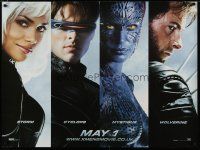 4a528 X-MEN 2 teaser DS British quad '03 Halle Berry as Storm, James Marsden as Cyclops, Jackman!