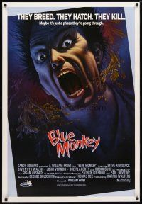 4a038 BLUE MONKEY Canadian 1sh '87 they breed, they hatch, they kill, great art by Jim Warren