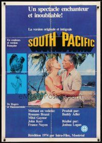 4a043 SOUTH PACIFIC Canadian 1sh R74 Rossano Brazzi, Mitzi Gaynor, Rodgers & Hammerstein musical!