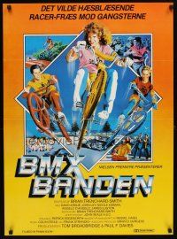 4a367 BMX BANDITS Danish '83 bicycle moto cross action art w/early Nicole Kidman!