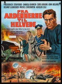 4a374 DIRTY HEROES Danish '69 Dalle Ardenne all'inferno, Frederick Stafford, Curt Jurgens!