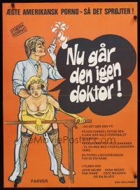 4a375 DOCTOR I'M COMING Danish '71 wacky sex artwork of Dr. John Holmes & patient!