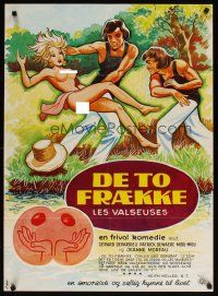 4a384 GOING PLACES Danish '74 Les Valseuses, art of Dewaere, Depardieu & naked Miou-Miou!