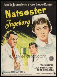 4a402 NACHTSCHWESTER INGEBORG Danish '58 Ewald Balser, Immy Schell, art of nun & doctors!