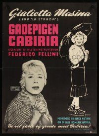 4a403 NIGHTS OF CABIRIA Danish '57 Federico Fellini's La Notti di Cabiria!