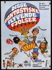 4a436 THOSE FANTASTIC FLYING FOOLS Danish '67 Troy Donahue, wacky different Wenzel artwork!