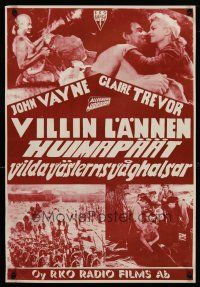 4a045 ALLEGHENY UPRISING Finnish '39 cool different images of John Wayne & Claire Trevor!