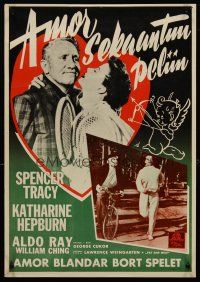 4a058 PAT & MIKE Finnish '52 not much meat on Katharine Hepburn but what there is, is choice!