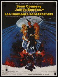 4a118 DIAMONDS ARE FOREVER French 15x21 R80s art of Sean Connery as James Bond by Robert McGinnis!