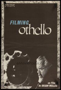 4a120 FILMING OTHELLO French 15x21 '78 cool profile image of Orson Welles!