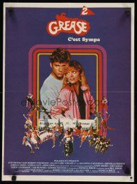 4a122 GREASE 2 French 15x21 '82 Michelle Pfeiffer in her first starring role, Maxwell Caulfield