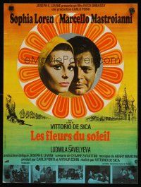 4a135 SUNFLOWER French 15x21 '70 Vittorio De Sica's I Girasoli, Sophia Loren, Marcello Mastroianni
