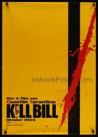 4a027 KILL BILL: VOL. 1 teaser German '03 Quentin Tarantino, Uma Thurman, cool bloody design!