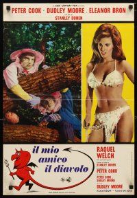 4a297 BEDAZZLED Italian photobusta '68 classic fantasy, Dudley Moore, sexy Raquel Welch as Lust!