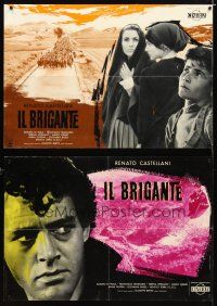 4a301 BRIGAND set of 3 Italian photobustas '61 Il brigante, images of top cast!