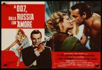 4a313 FROM RUSSIA WITH LOVE Italian photobusta R80s Sean Connery as 007 w/sexy Daniela Bianchi!