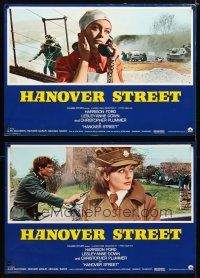 4a317 HANOVER STREET set of 8 English Italian photobustas '79 Ford & Lesley-Anne Down in WWII!