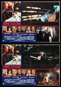 4a327 METEOR set of 6 Italian photobustas '80 Sean Connery, Natalie Wood, sci-fi action!
