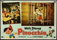 4a332 PINOCCHIO Italian photobusta R70s Walt Disney classic about wooden boy who wants to be real!